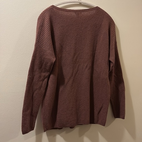 Garnet Hill mauve Sweater with Floral Embroidery - medium - 100% cashmere - Picture 4 of 4
